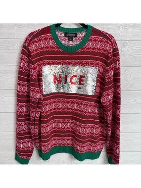 Degrees Women’s Red & Green Christmas Sweater. Size XL